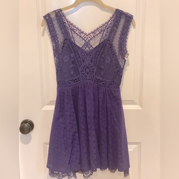 Free People Purple Boho Lace Dress - Picture 1 of 4